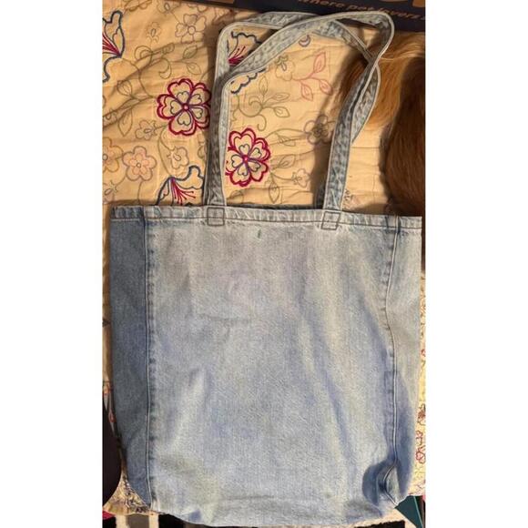 American Eagle Denim Smiley Tote Bag - Picture 2 of 4